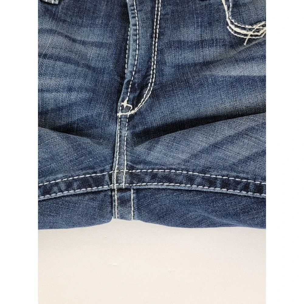Ariat REAL Women's 32S Mid Rise Entwined Marine Bootcut Cowgirl Equestrian Jeans